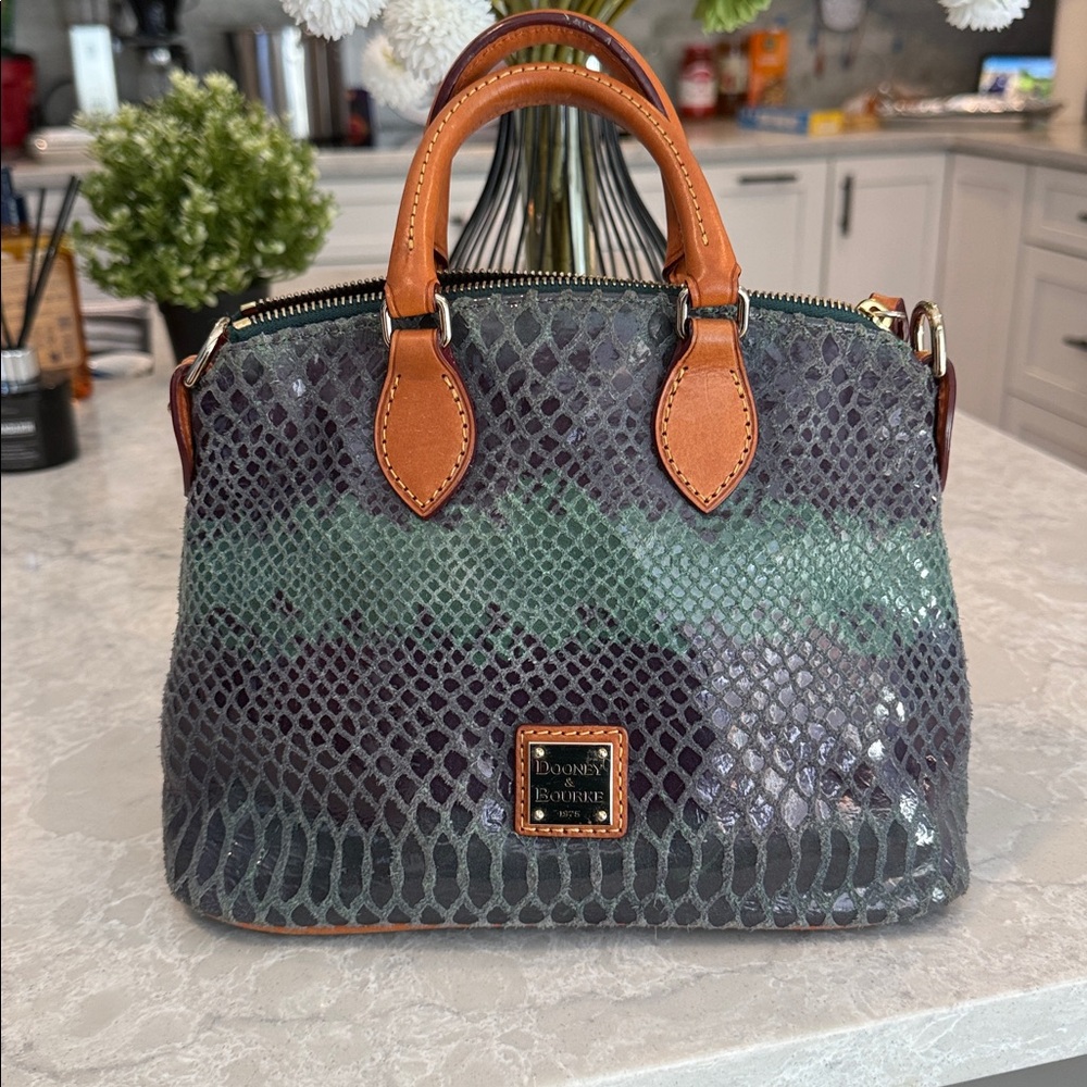 Dooney And Bourke Mini Python Satchel/Crossbody - image 1
